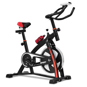 Costway 64708152 Household Adjustable Indoor Exercise Cycling Bike Trainer with Electronic Meter