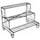 Costway 64725139 3-Tier Mental Plant Stand with Grid Shelf