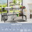 Costway 65132948 2 Tier Adjustable Over Sink Dish Drying Rack with 8 Hooks