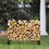 Costway 65321879 4 Feet Outdoor Steel Firewood Log Rack