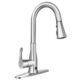 Costway 65417390 Touchless Kitchen Faucet with 360&#176; Swivel Single Handle Sensor and 3 Mode Sprayer