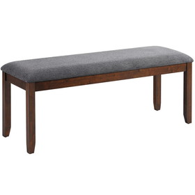 Costway 65740182 Upholstered Entryway Bench Footstool with Wood Legs