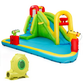 Costway 65810942 Outdoor Inflatable Water Bounce House with 480W Blower