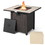 Costway 65842917 30 Inch Square Propane Gas Fire Pit Table Ceramic Tabletop