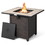 Costway 65842917 30 Inch Square Propane Gas Fire Pit Table Ceramic Tabletop