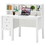 Costway 67208951 Home Office Workstation Laptop Table with Hutch and Drawers