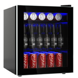 Costway 67392418 60 Can Beverage Mini  Refrigerator with Glass Door