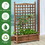 Costway 67843951 Solid Free Standing Wood Planter Box with Trellis for Garden