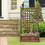 Costway 67843951 Solid Free Standing Wood Planter Box with Trellis for Garden