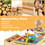Costway 68291453 Kids Multi Activity Play Table Wooden Building Block Desk with Storage Paper Roll-Natural
