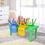 Costway 68391254 Kids Colorful Plastic Table and 4 Chairs Set