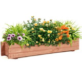 Costway 68513902 Wooden Decorative Planter Box for Garden Yard and Window