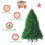 Costway 69018523 5 Feet Artificial Fir Christmas Tree with LED Lights and 600 Branch Tips