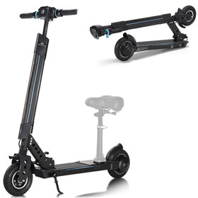 Costway 69304152 Foldable Electric Scooter with Removable Seat LED