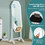 Costway 69314527 Standing Jewelry Cabinet Armoire Organizer LED Light Mirror Lockable White