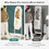 Costway 69314527 Standing Jewelry Cabinet Armoire Organizer LED Light Mirror Lockable White