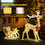 Costway 69342851 Christmas Reindeer Sleigh Decoration with 100 Lights-Golden