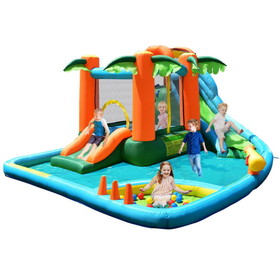 Costway 69485217 7-in-1 Inflatable Slide Bouncer with Two Slides