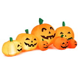 Costway 70132954 7.5 Feet Halloween Inflatable 7 Pumpkins Patch with LED Lights
