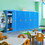 Costway 70283169 48 Inch Kid Safe Storage Children Single Tier Metal Locker-Blue