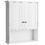 Costway 70692143 Wall Mount Bathroom Cabinet Storage Organizer with Doors and Shelves-White