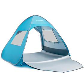 Costway 71264385 Automatic Pop-up Beach Tent with Carrying Bag-Blue