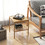 Costway 71438956 2 Pieces 2 Tiers Bamboo Nightstand for Living Room Bedroom-Natural
