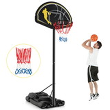 Costway 71684235 4.25-10 Feet Portable Adjustable Basketball Goal Hoop System