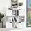 Costway 71689540 Free Standing 9 Cube Storage Wood Divider Bookcase for Home and Office-White
