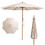 Costway 71803956 10 Feet Patio Umbrella with 8 Wooden Ribs and 3 Adjustable Heights-Beige