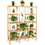 Costway 71946502 Multifunctional Bamboo Shelf Flower Plant Display Stand