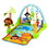 Costway 72461830 4-in-1 Baby Play Gym Mat with 3 Hanging Educational Toys