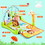 Costway 72461830 4-in-1 Baby Play Gym Mat with 3 Hanging Educational Toys