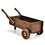 Costway 72956438 Wooden Wagon Planter Box with Wheels Handles and Drainage Hole-Rustic Brown