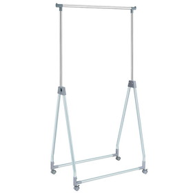 Costway 73409586 Extendable Foldable Heavy Duty Clothing Rack with Hanging Rod