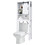 Costway 73516924 3-Tier Wodden Bathroom Cabinet with Sliding Barn Door and 3-position Adjustable Shelves-White