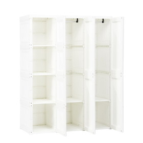 Costway 73689124 Foldable Closet Clothes Organizer with 8 Cubby Storage