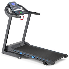 Costway 73924085 2.25 HP Folding Electric Motorized Power Treadmill with Blue Backlit LCD Display
