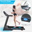 Costway 73924085 2.25 HP Folding Electric Motorized Power Treadmill with Blue Backlit LCD Display