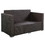 Costway 74318952 4 Pieces Brown Wicker Rattan Sofa Furniture Set Patio Garden Lawn Cushioned Seat