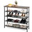 Costway 74617594 Industrial Adjustable 5-Tier Metal Shoe Rack with 4 Shelves for 16-20 Pairs