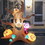 Costway 74953126 6 Feet Inflatable Halloween Dead Tree with Pumpkin Blow up Ghost Tree and RGB Lights