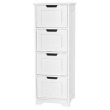 Costway 75028641 Free-Standing Side Storage Organizer with 4 Drawers-White
