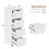 Costway 75028641 Free-Standing Side Storage Organizer with 4 Drawers-White