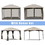 Costway 75029431 11.5 x 11.5 Feet Fully Enclosed Outdoor Gazebo with Removable 4 Walls