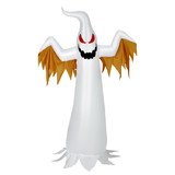 Costway 75136028 8 Feet Halloween Inflatable Ghost with Rotatable Flame LED Lights