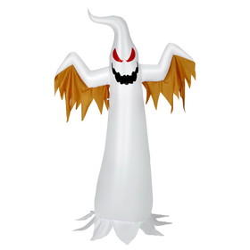 Costway 75136028 8 Feet Halloween Inflatable Ghost with Rotatable Flame LED Lights