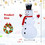 Costway 75246839 6 Feet Lighted Snowman with Top Hat and Red Scarf-White