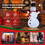 Costway 75246839 6 Feet Lighted Snowman with Top Hat and Red Scarf-White