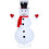 Costway 75246839 6 Feet Lighted Snowman with Top Hat and Red Scarf-White